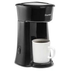Starfrit Single Serve Coffee Maker with Travel Mug (Black)