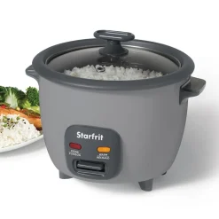 Starfrit Tender Rice Cooker-Steamer 5-Cup (10-Cup Cooked) (Grey)