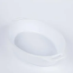 Staub En France Ceramic Oval 9"x6" Roasting Dish (White)