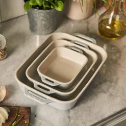 Staub En France 'MacAron' Rectangular Bake Dish -Set of 3 (Light Blue)