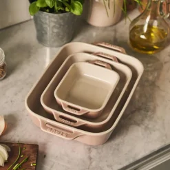 Staub En France 'MacAron' Rectangular Bake Dish -Set of 3 (Light Pink)