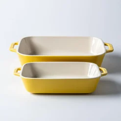 Staub En France 'MacAron' Rectangular Bake Dish - Set of 2 (Citron)