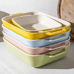 Staub En France 'MacAron' Rectangular Bake Dish - Set of 2 (Citron)