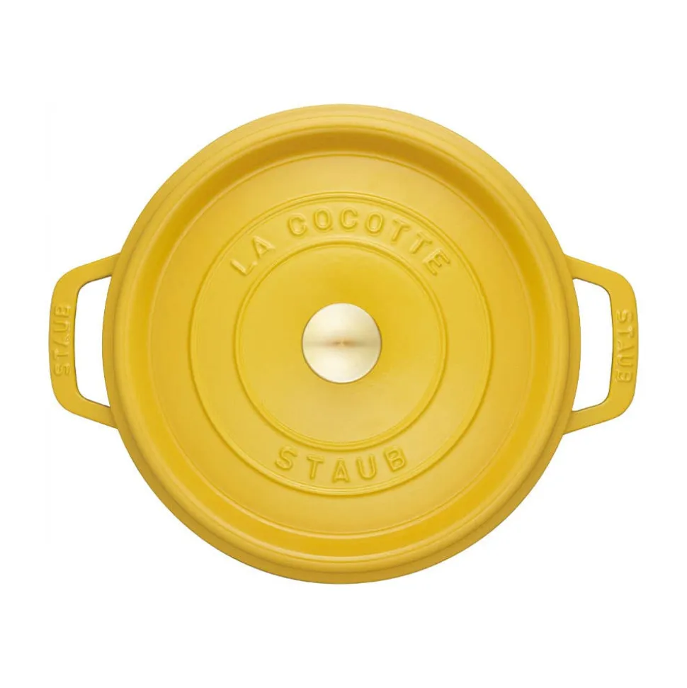 Staub France Cast Iron Round Cocotte (Citron)