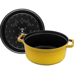 Staub France Cast Iron Round Cocotte (Citron)