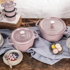 Staub France Cast Iron Round Cocotte 4L (Cherry Blossom)