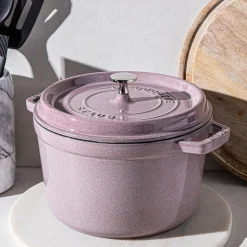 Staub France Cast Iron Round Cocotte 4L (Cherry Blossom)
