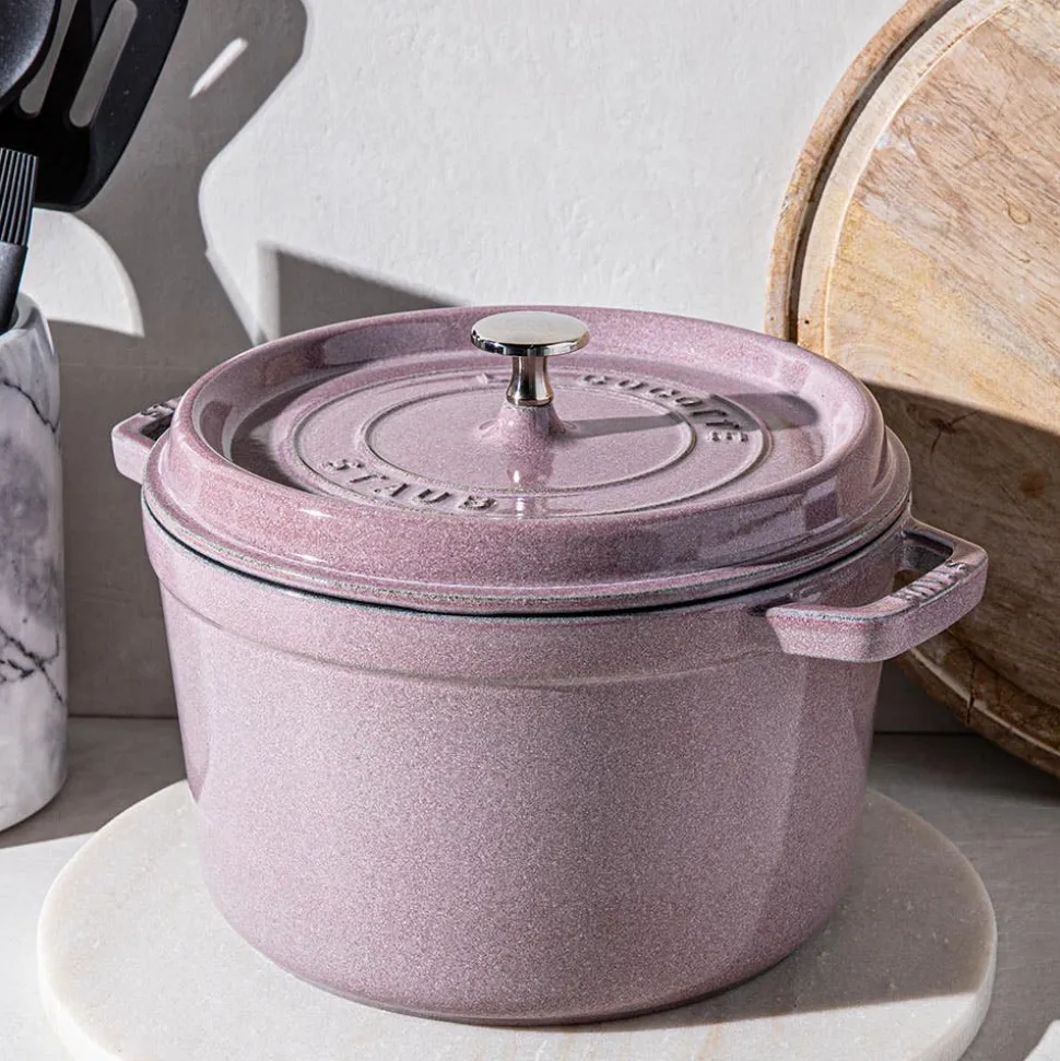 Staub France Cast Iron Round Cocotte 4L (Cherry Blossom)