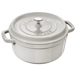 Staub France Cast Iron Round Cocotte 5L (Truf Light Grey)