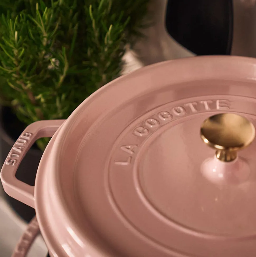 Staub France Cast Iron Round Cocotte 10" (Sorbet Rose)