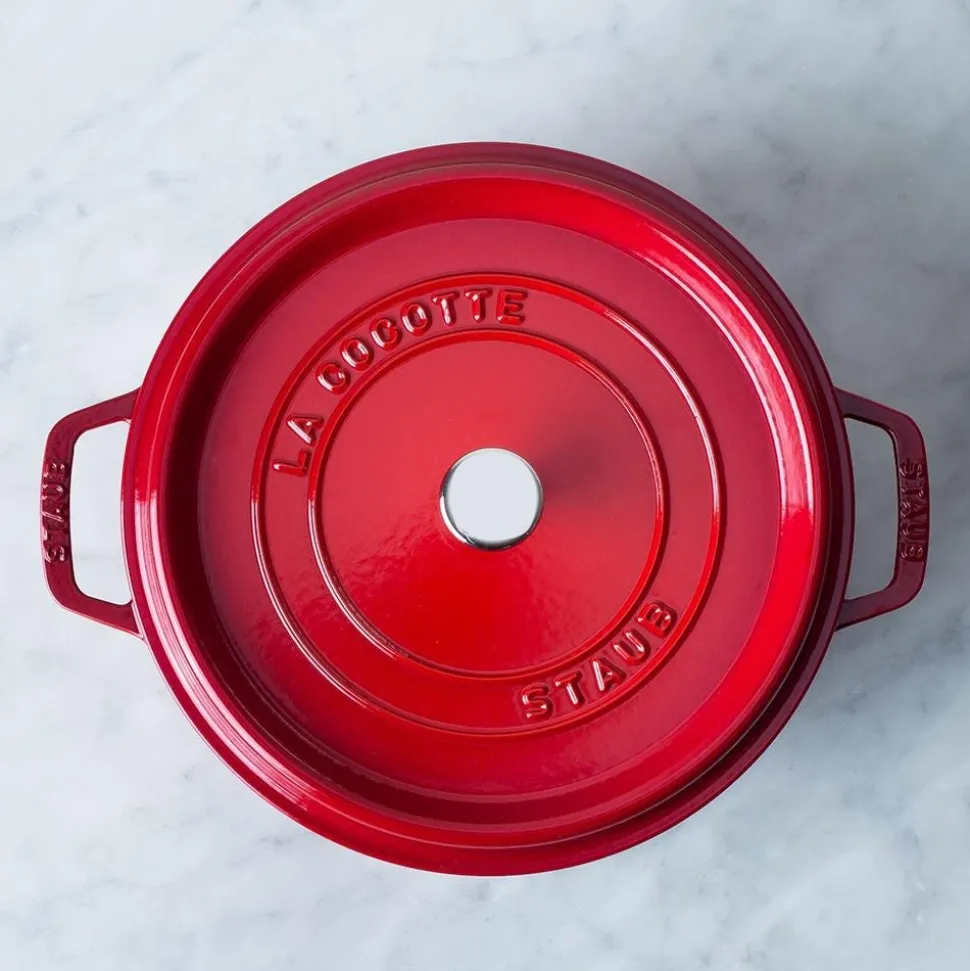 Staub French 5.2L Cast Iron Round Cocotte (Cherry)