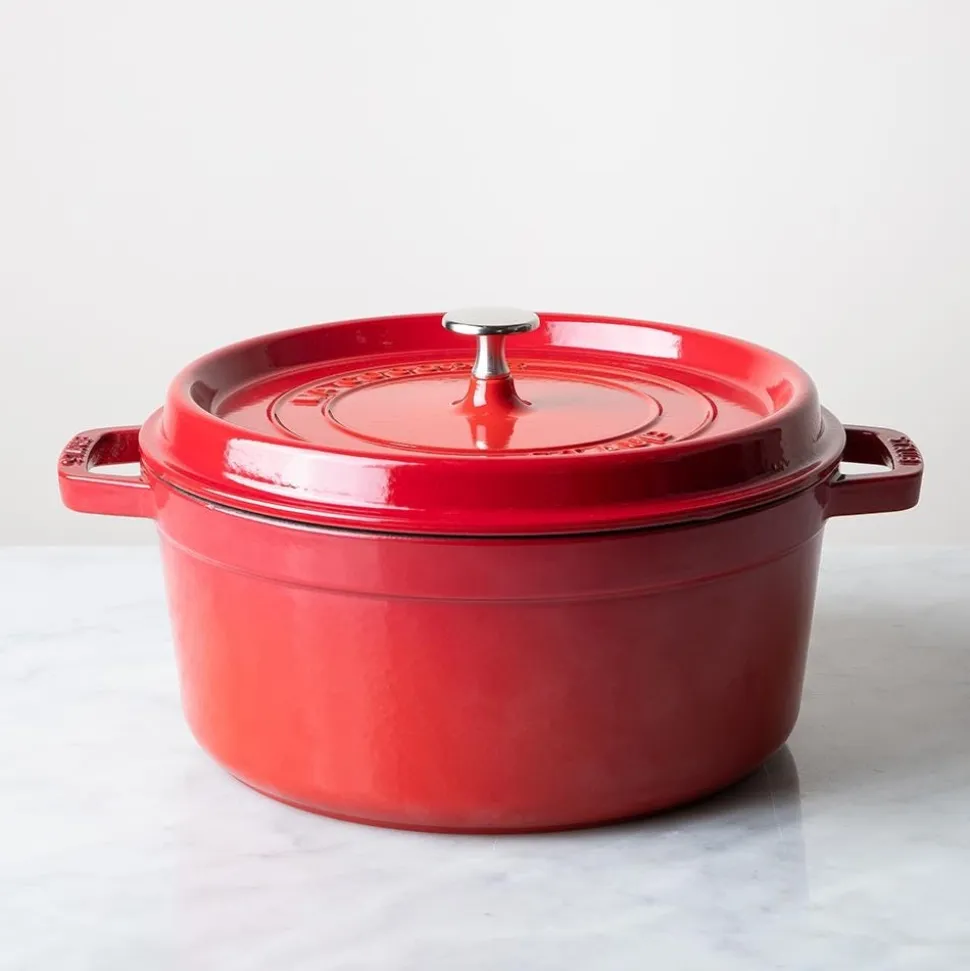 Staub French 5.2L Cast Iron Round Cocotte (Cherry)