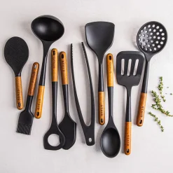 Staub Kitchen Tools - Set of 10 (Black/Wood)