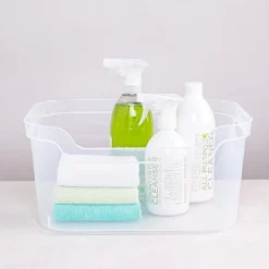Sterilite Organize 'Large' Plastic Storage Open Bin (Clear) 14.3x11x7"