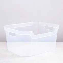 Sterilite Organize 'Large' Plastic Storage Open Bin (Clear) 14.3x11x7"
