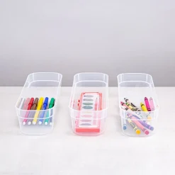Sterilite Organize 'Narrow' Plastic Storage Tray - Set of 3 (Clear)