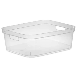 Sterilite Organize 'Short' Plastic Storage Bin (Clear) 15x12.25x5.25"
