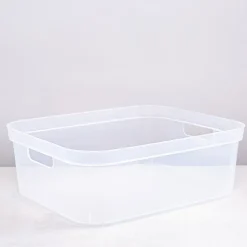 Sterilite Organize 'Short' Plastic Storage Bin (Clear) 15x12.25x5.25