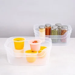 Sterilite Organize 'Small' Plastic Storage Open Bin - Set of 2 (Clear)