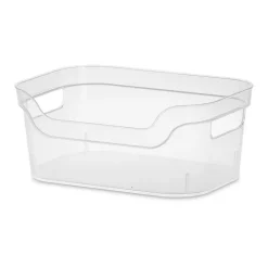 Sterilite Organize 'Small' Plastic Storage Open Bin - Set of 2 (Clear)