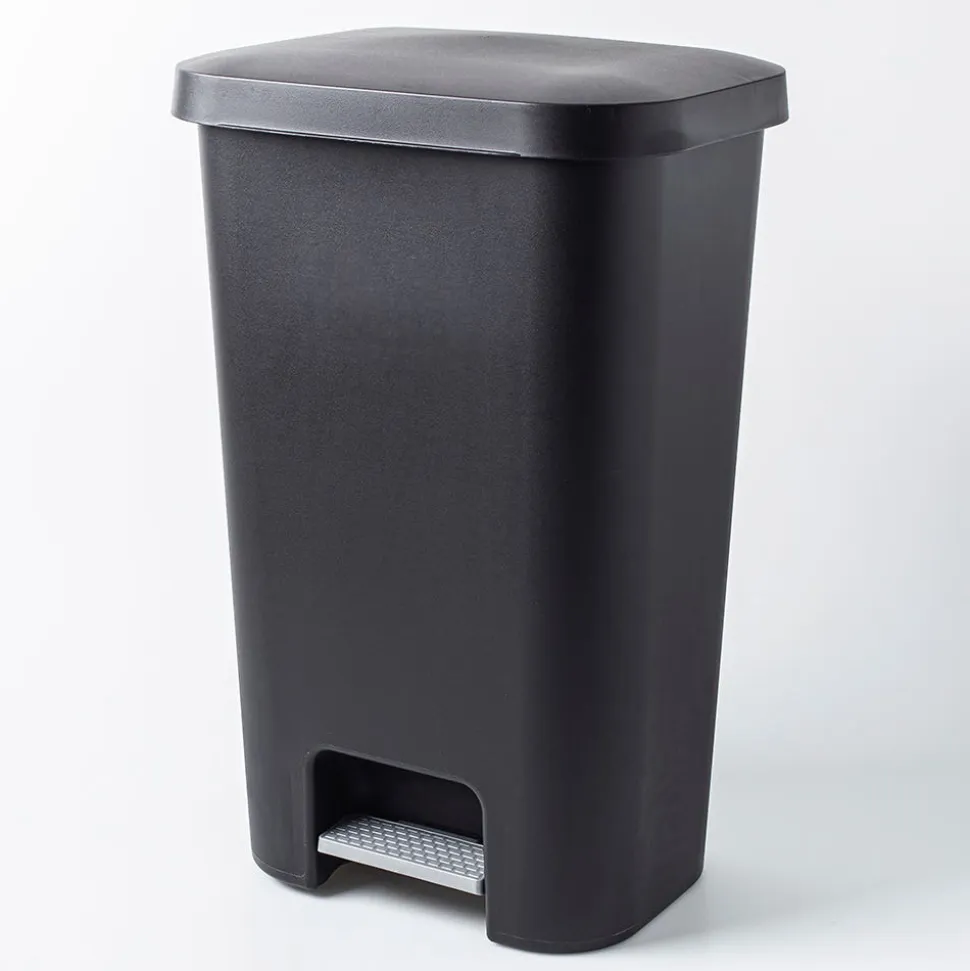 Sterilite Stepon Garbage Can 45 L (Black)