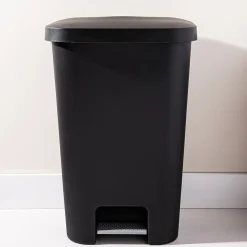 Sterilite Stepon Garbage Can 45 L (Black)