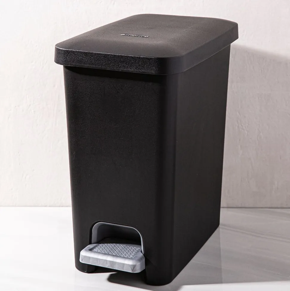 Sterilite Stepon Garbage Can (Black)