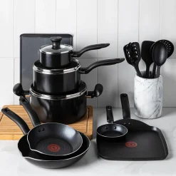 T-Fal Culinaire Non-Stick Cookware - Set of 16 (Black)