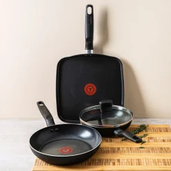 T-Fal Essential Grill/Frypan Combo - Set of 4 (Black)