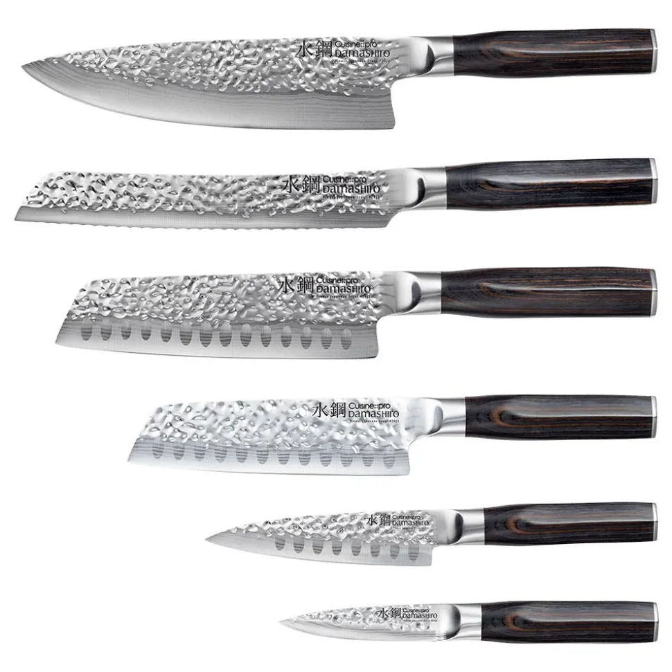 The Custom Chef Cuisine::pro Damashiro 'Shi' Knife Block - 7pc