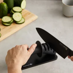 The Custom Chef Cuisine::pro Id3 Black Samurai Scissor-Knife Sharpener