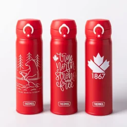 Thermos Canadiana 'Rowing Bear' Insulated Sport Bottle 470ml (Red)