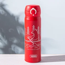 Thermos Canadiana 'Rowing Bear' Insulated Sport Bottle 470ml (Red)