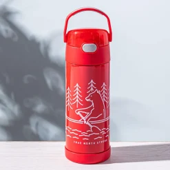 Thermos Canadiana 'Rowing Bear' Insulated Sport Bottle 400ml (Red)