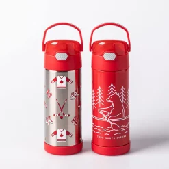Thermos Canadiana 'Rowing Bear' Insulated Sport Bottle 400ml (Red)
