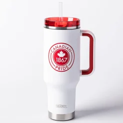 Thermos Canadiana 'True North' Double Wall Tumbler 1L (White/Red)