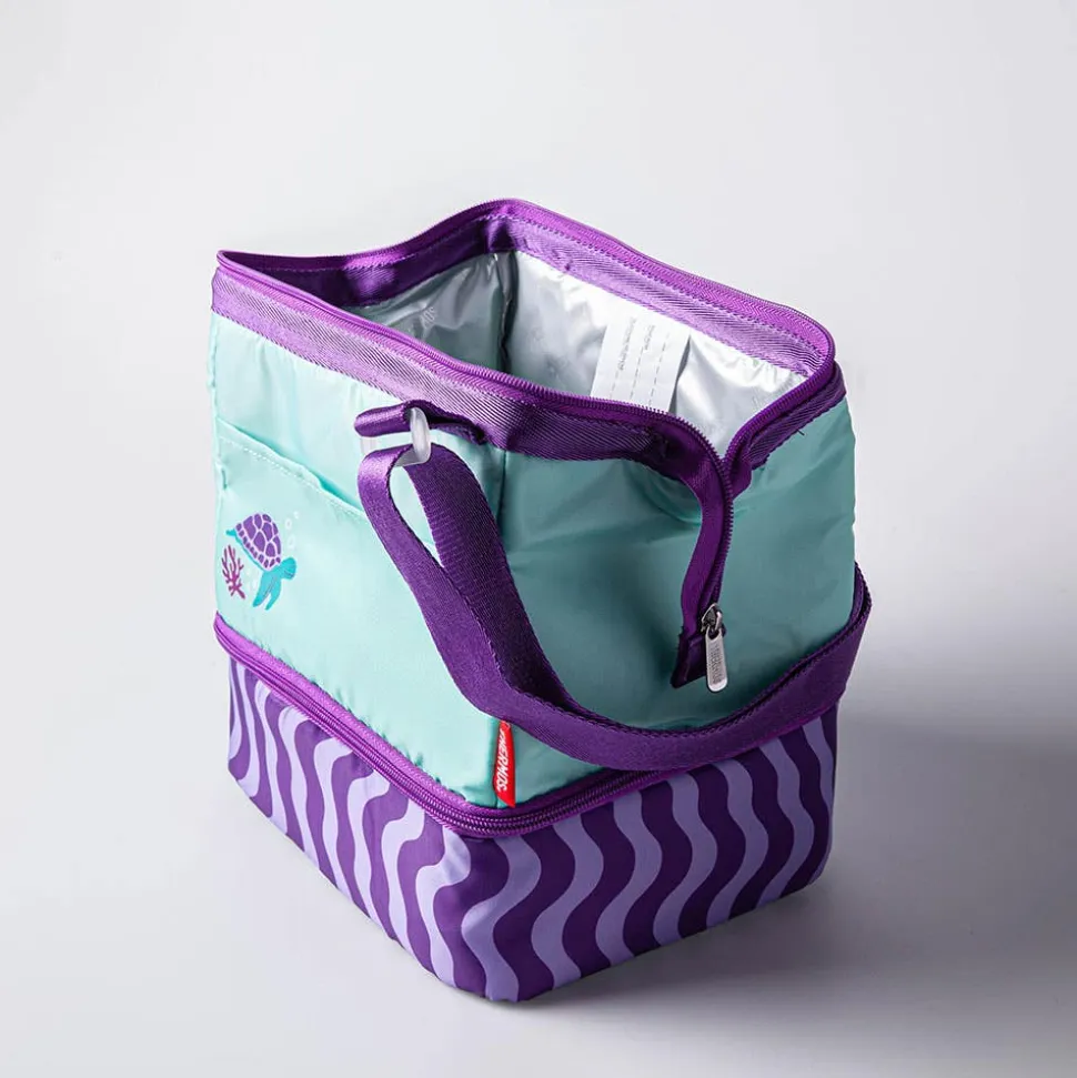 Thermos Duffel Dual Compartment 'Ocean Pals' Lunch Bag (Teal/Purple)