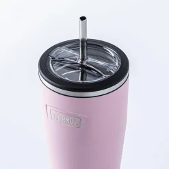 Thermos Icon Series Double Wall Tumbler with Straw (Sunset Pink)