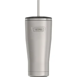 Thermos Icon Series Double Wall Tumbler with Straw (Stainless Steel)