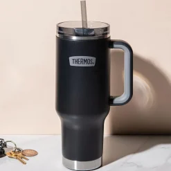 Thermos Icon Series Travel Mug with Straw 40oz. (Granite)