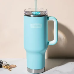 Thermos Icon Series Travel Mug with Straw 40oz. (Sea Green)
