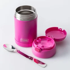 Thermos Thermal Food Storage Jar w/Spoon 16oz. (Neon Pink)