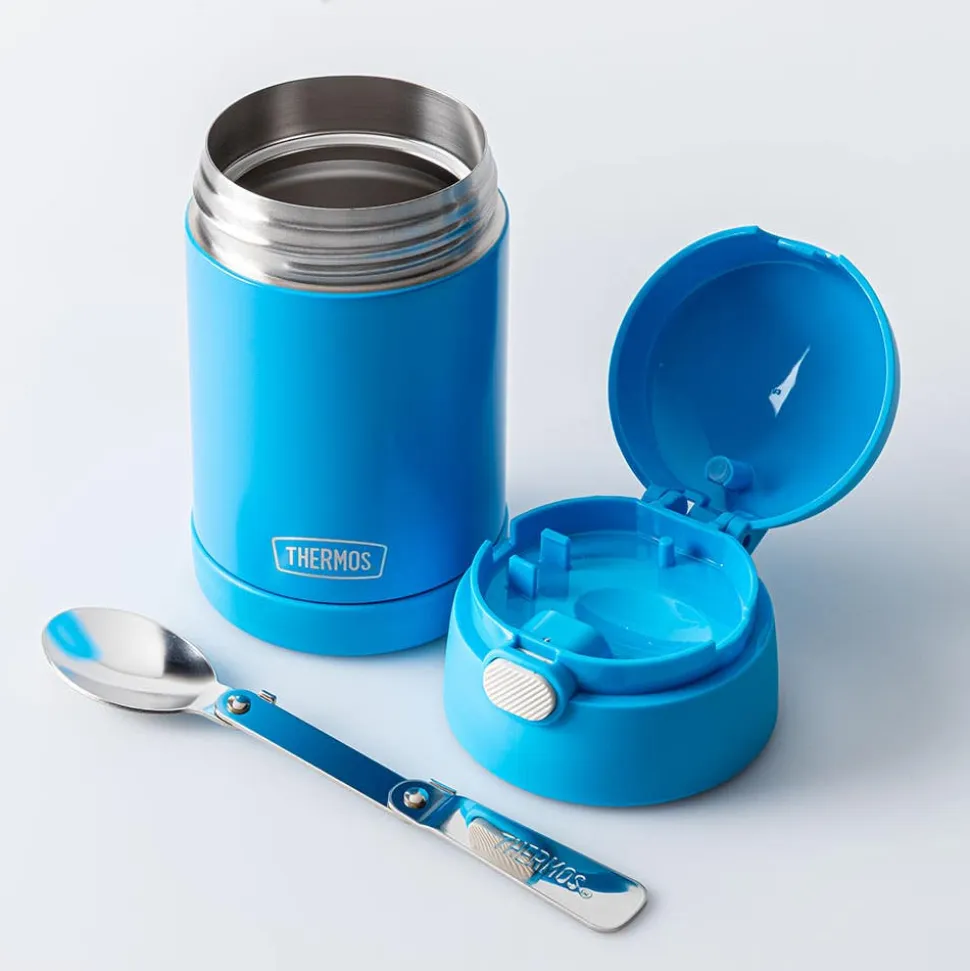 Thermos Thermal Food Storage Jar w/Spoon 16oz. (Electric Blue)