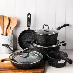 The Rock Classic Cookware Combo - Set of 8 (Black)