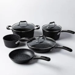 The Rock Classic Cookware Combo - Set of 8 (Black)