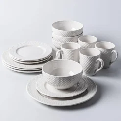 Thomson Pottery Dots Stoneware Dinnerware - Set of 16 (White)