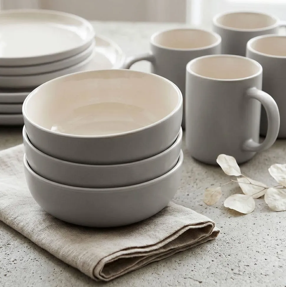 Thomson Pottery Loft Stoneware Dinnerware - Set of 16 (Linen)