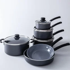 Tramontina Primaware Cookware Combo - Set of 10 (Black/Grey)