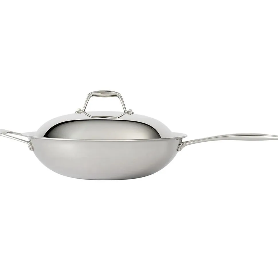 Tramontina Sea-Gourmet Wok with Lid (Stainless Steel)