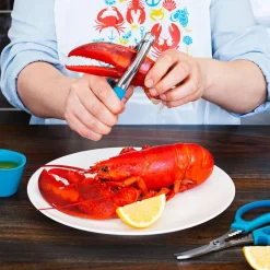 Trudeau Maison Marine Seafood-Lobster Cracker (blue/Stainless Steel)